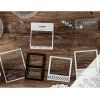 16 Pcs PET Transparent Paper Picture Frame Album Border Photographic Film Scrapbooking Supplies for Journal Diary Planner